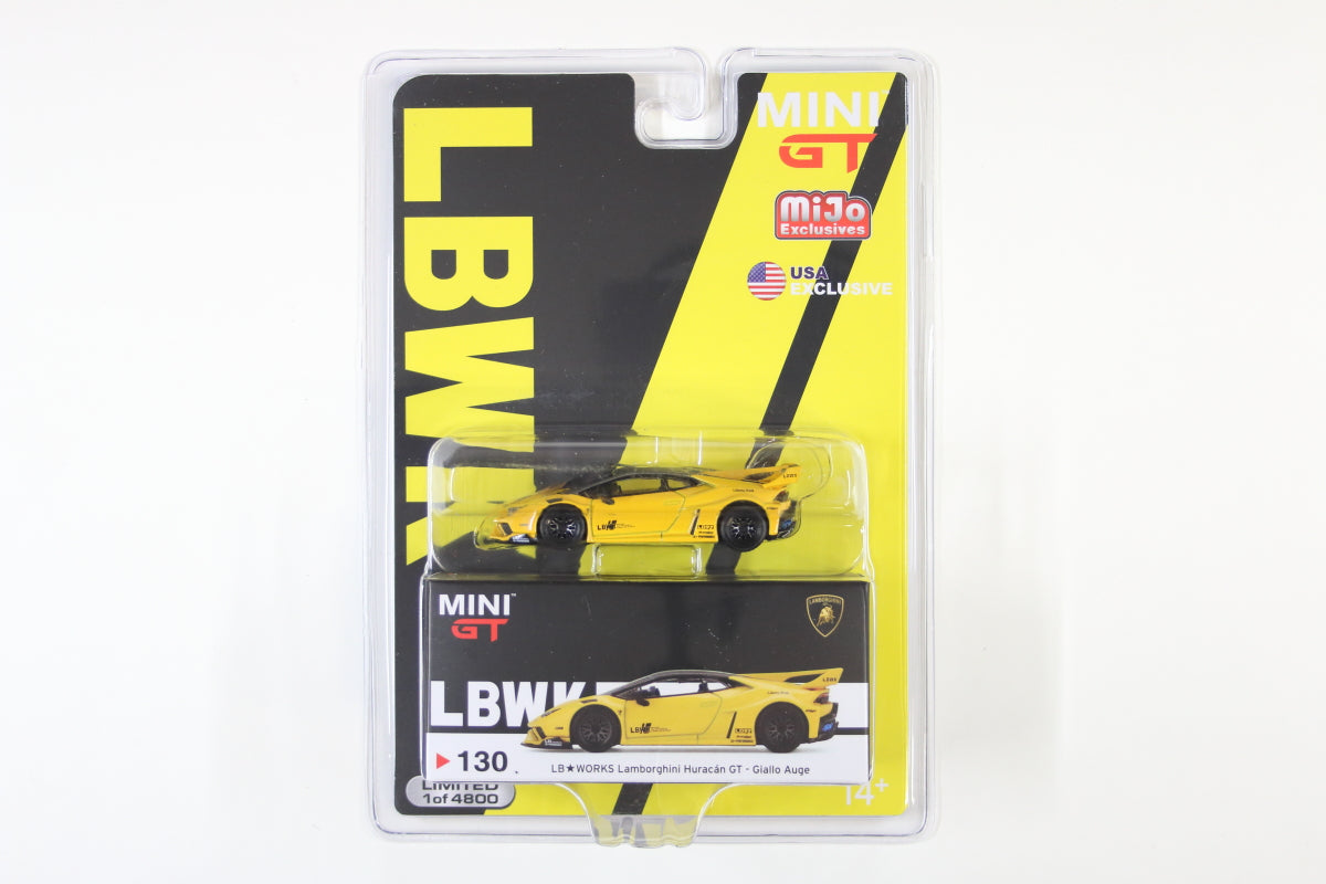 Mini GT / #130 - LB☆WORKS Lamborghini Huracán GT - Giallo Auge