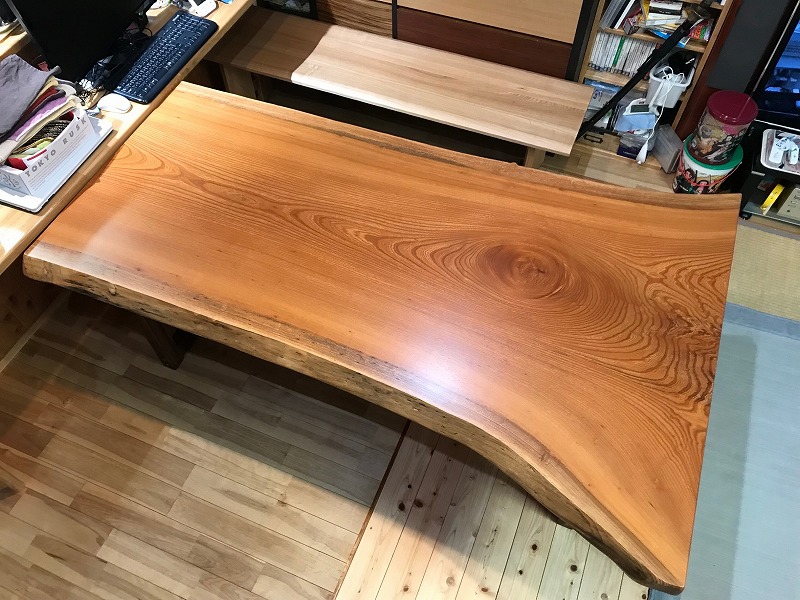 台湾桧一枚板座卓をリメイクしお届けしました | 木創庵 店長ブログ