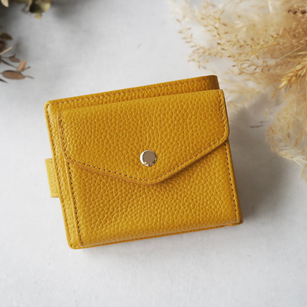 本革 二つ折り時短ミニ財布 ボタンタイプ – LASIEM（ラシエム）公式ストア