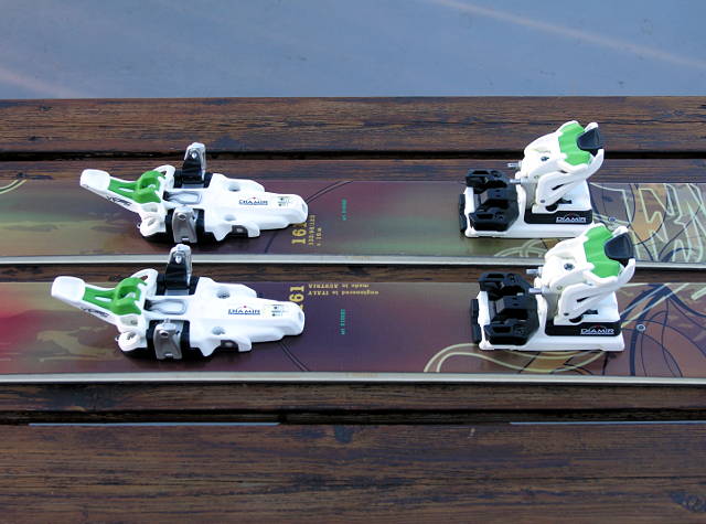 スキー板のインサートビス化