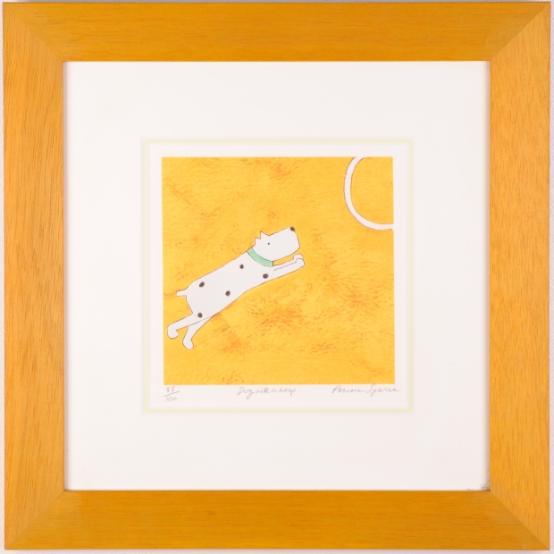 アノラ・スペンスがシルクスクリーンの版画で制作したインテリアの絵画