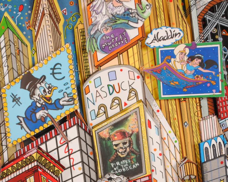 チャールズ・ファジーノのポップアートの絵「ミッキー＆ミニー・イン