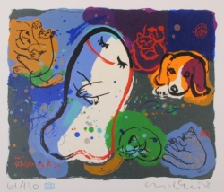 マイケル・ルーの猫の絵のポップアートを通販で販売