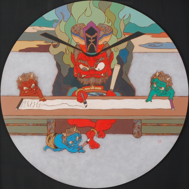 瀧下和之がアクリル画の絵画で描いた絵「閻魔大王図」をご購入