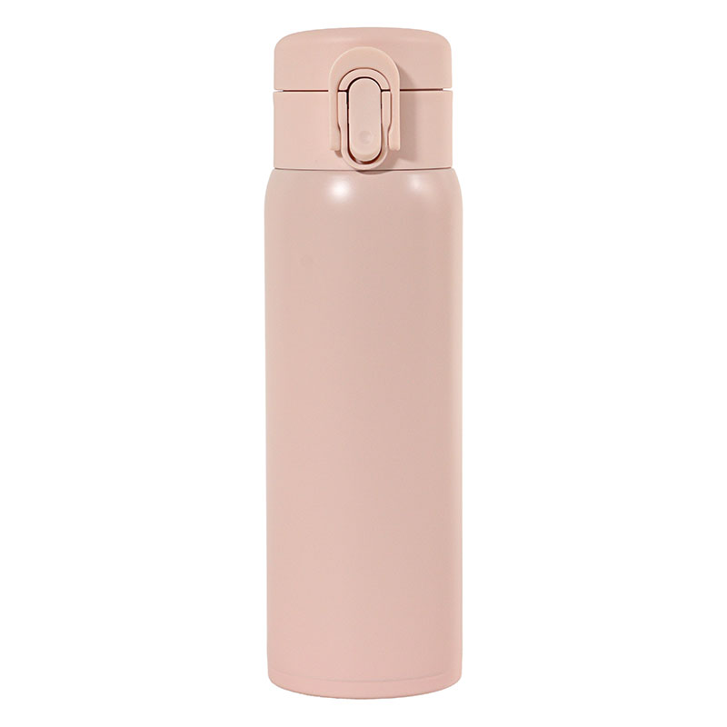 軽量ステンレスマグボトル ワンタッチタイプ 480ml 保温・保冷 ピンク
