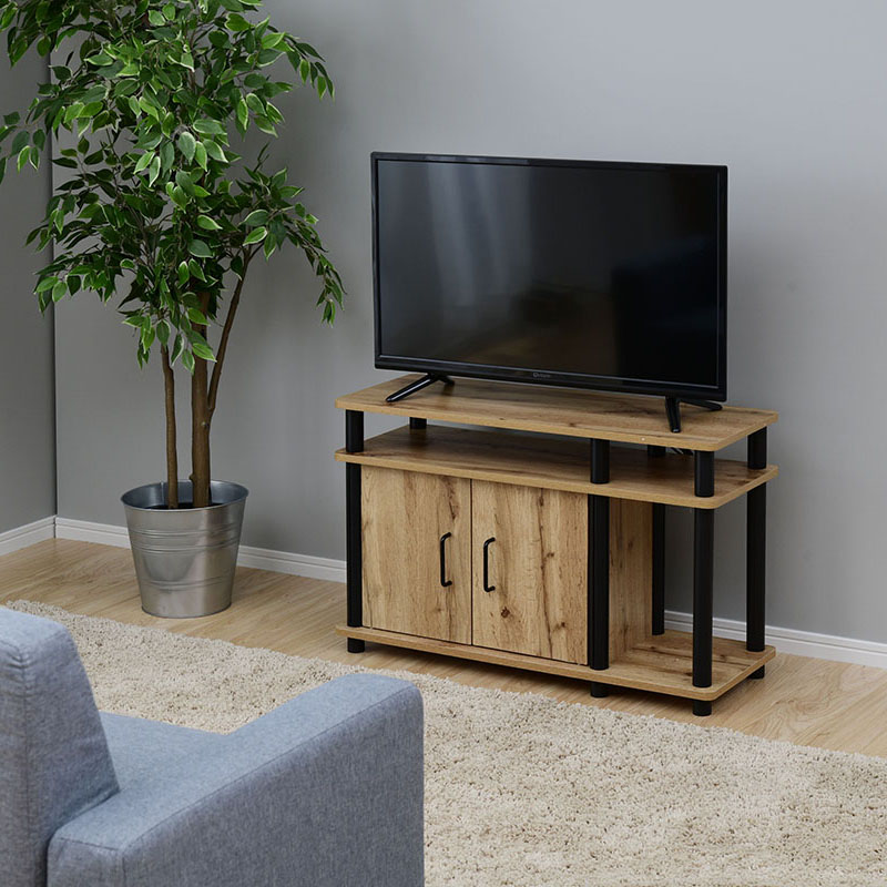 扉付システムラックテレビ台 幅80 × 奥行29.5 × 高さ51.5cm