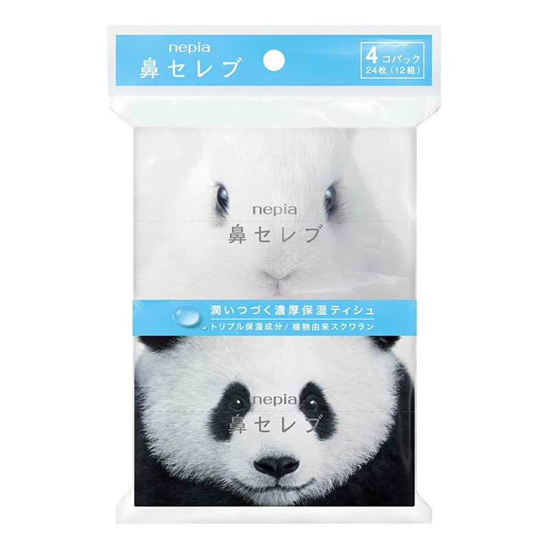 鼻セレブ ポケットティッシュ 4個パック 24枚(12枚組) ｜ ミスター