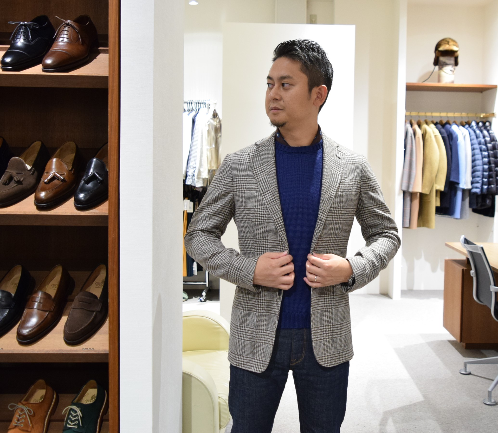 いざ本番ですっ！！ ～Sartorio(サルトリオ)グレンチェックジャケット