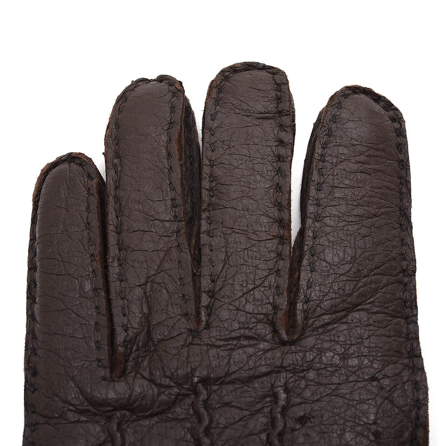 デンツ 15-1564 ペッカリー×カシミア ストラップ＆ロール BARK