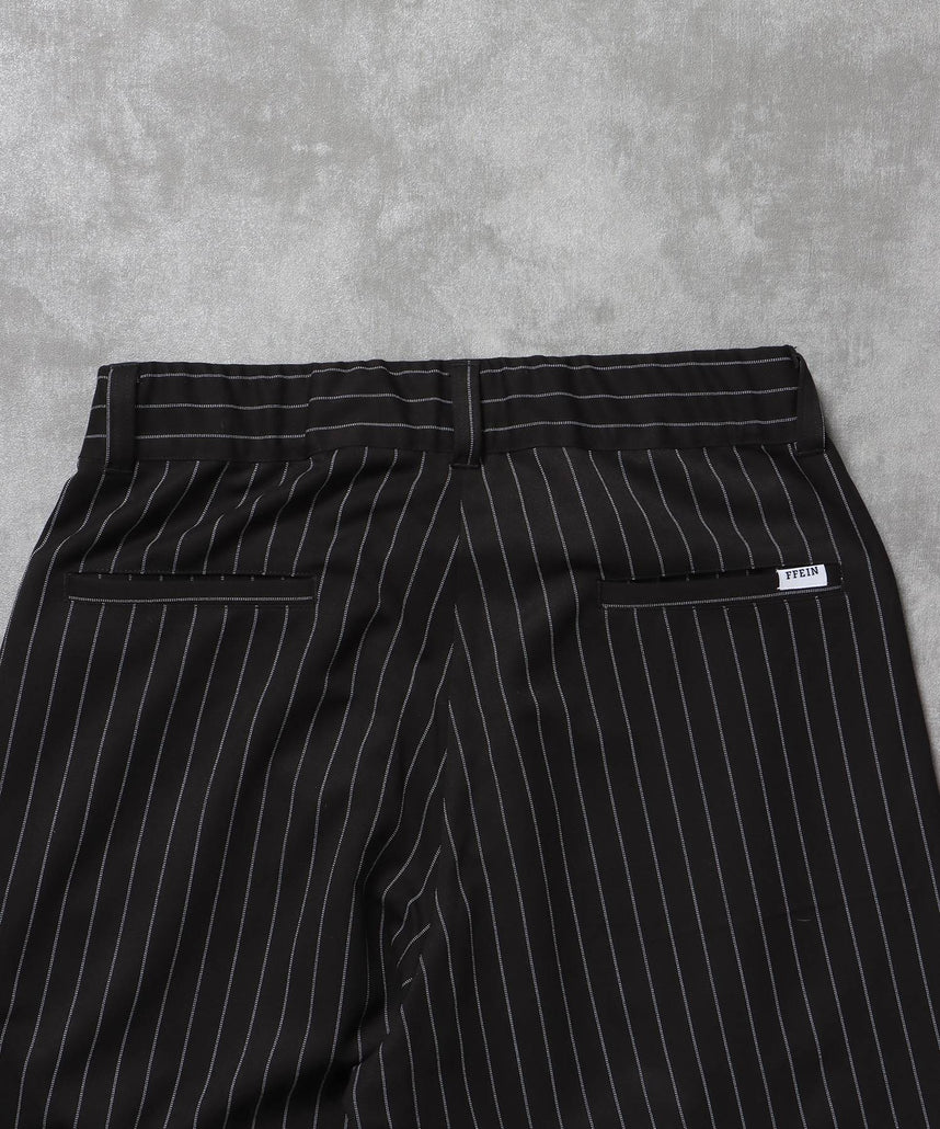FFEIN(フェイン)】ストライプワイドタックパンツ / スラックス パンツ