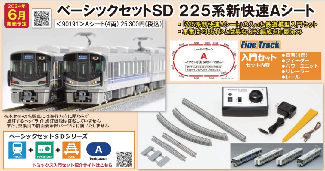 TOMIX ベーシックセットSD 225系新快速Aシート 品番：90191