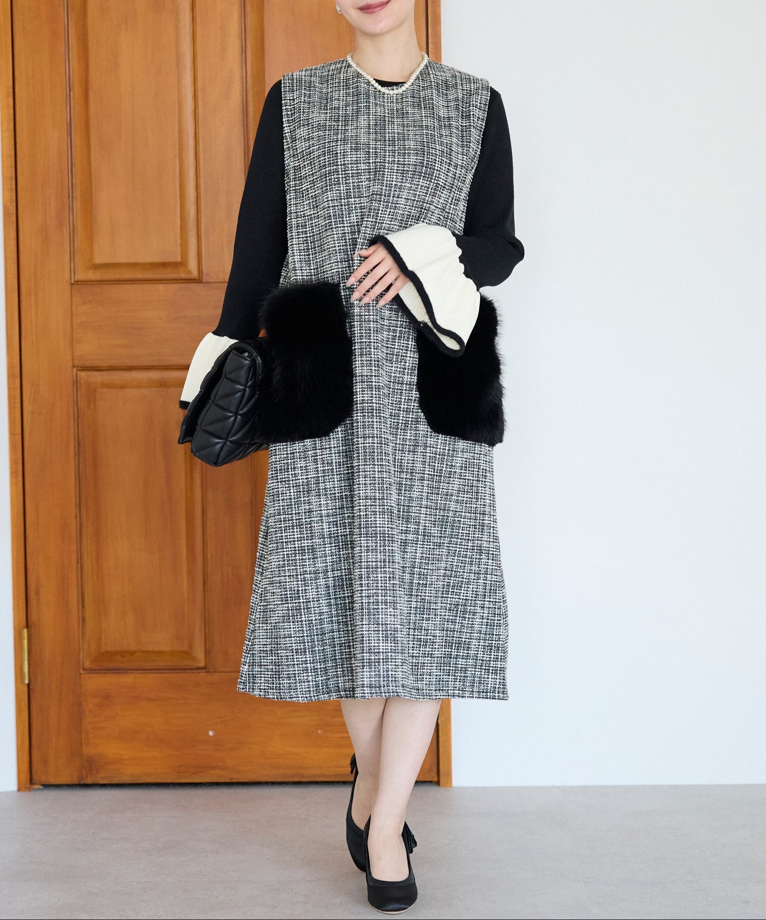 リュクスファーポケットツイードワンピース – Neigeオンラインストア