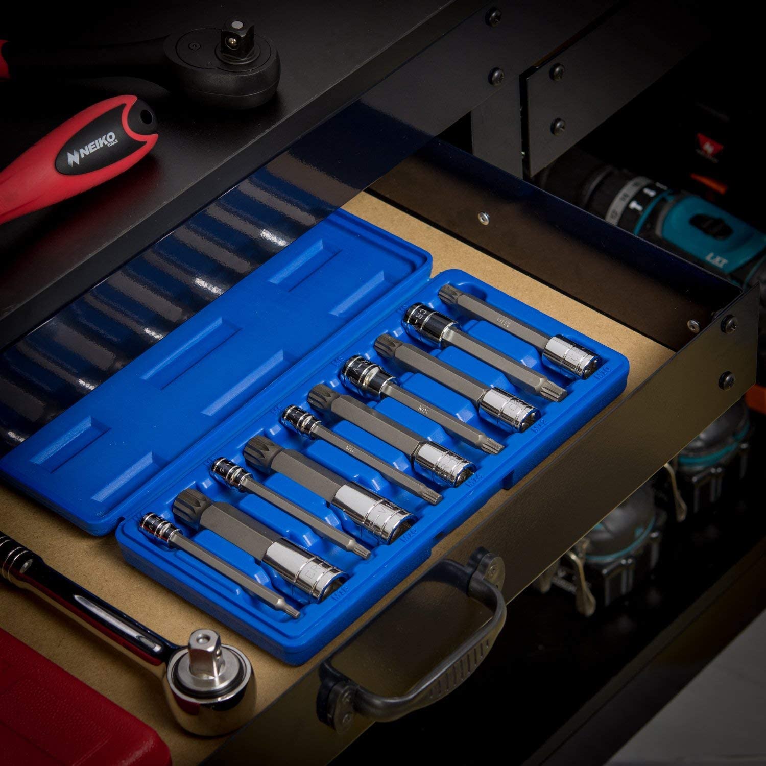 NEIKO XZN Triple Square Spline Bit Socket Set, Extra Long – NEIKO®