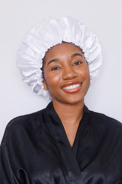 White Satin Bonnet – Nessa Hill LLC