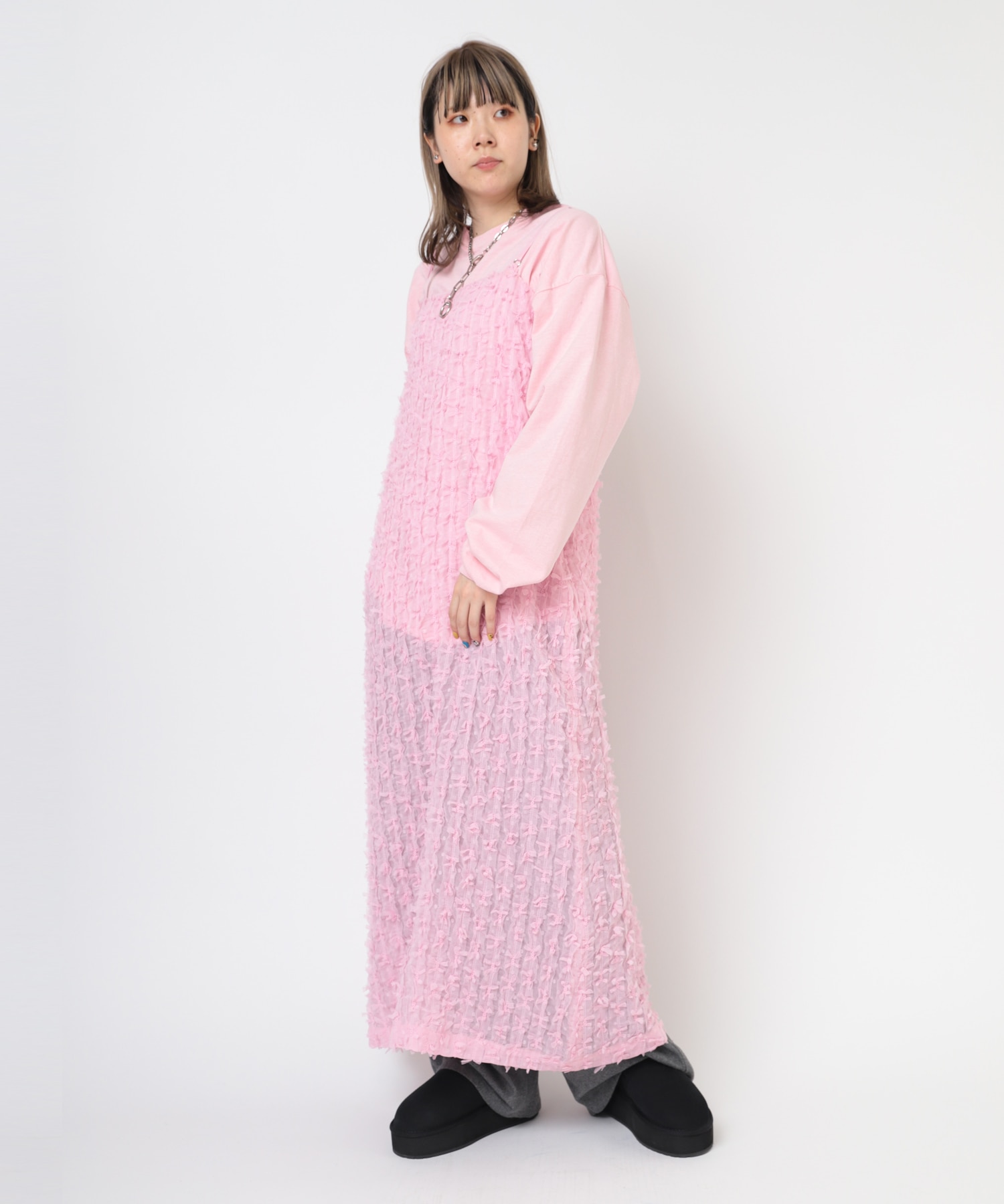 D1661 リボンシアーワンピース(M ブラック): ワンピース - RNA ONLINE