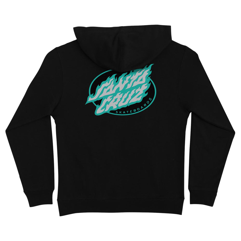 True Oval Flame Dot Hoodie | Youth Skate Clothing | Santa Cruz