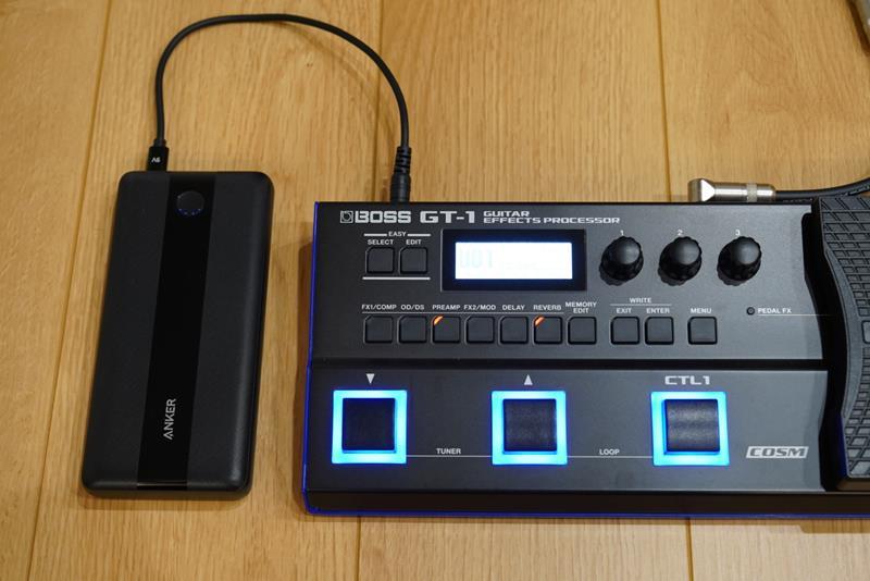 BOSS GT-1とエフェクターをPDトリガーケーブルを使ってモバイル