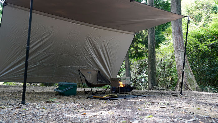 ユニジアタープを買う前に！3000円代の激安タープとTCヘキサタープを