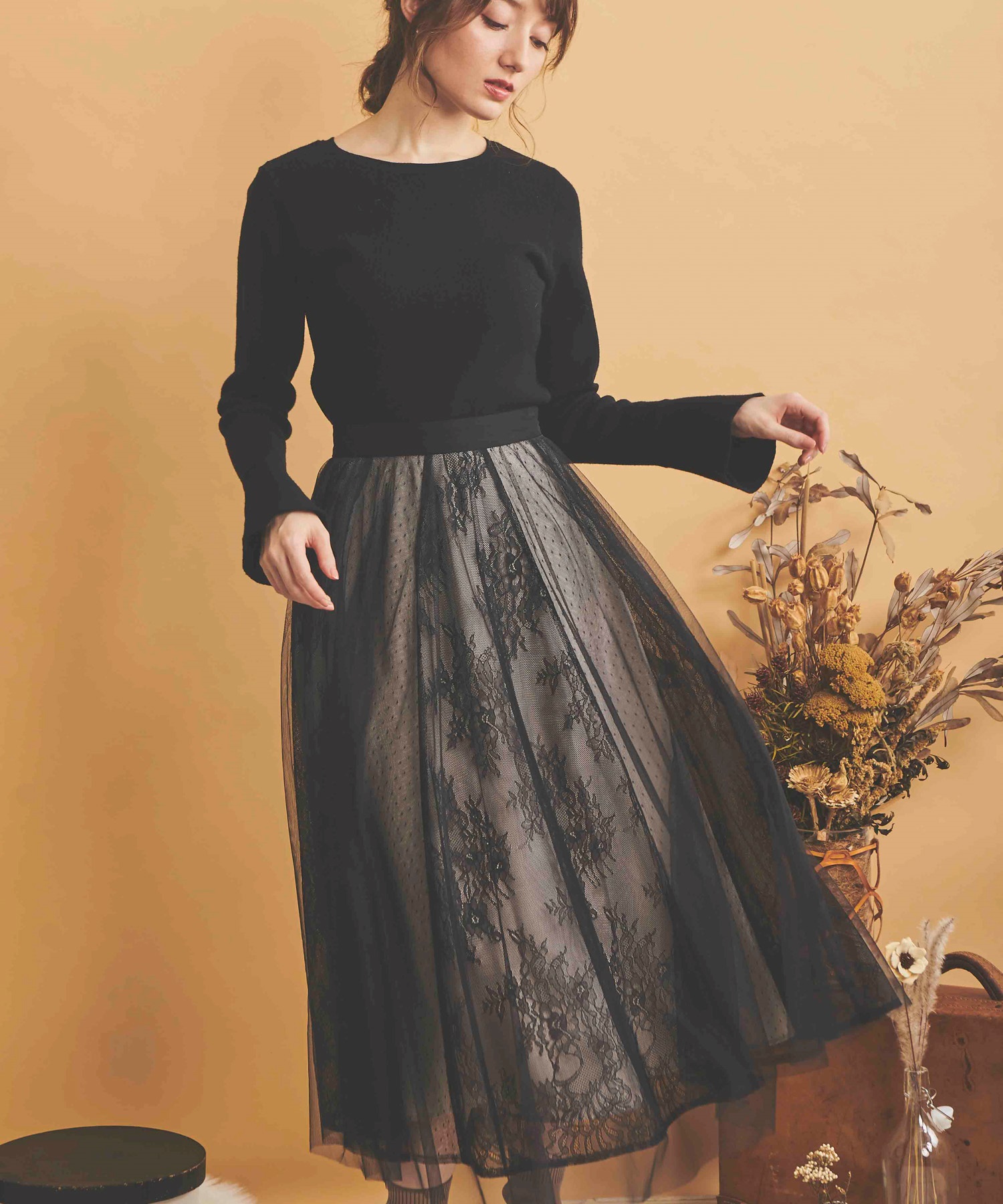 レース×チュールスカート | フレアスカート | NOELA OFFICIAL WEB STORE