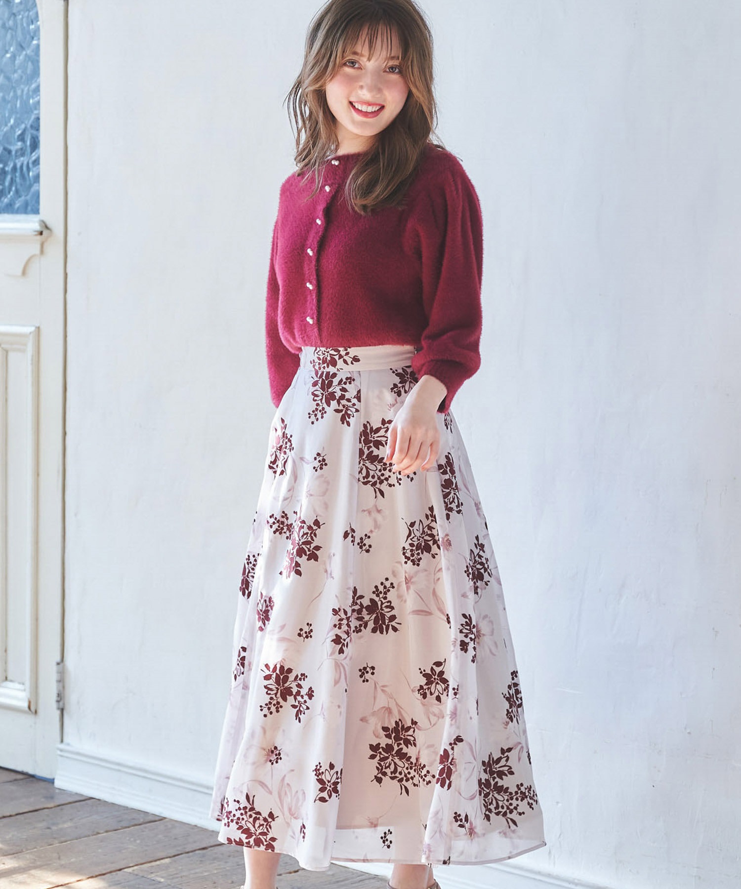 フロッキーフラワースカート | フレアスカート | NOELA OFFICIAL WEB STORE