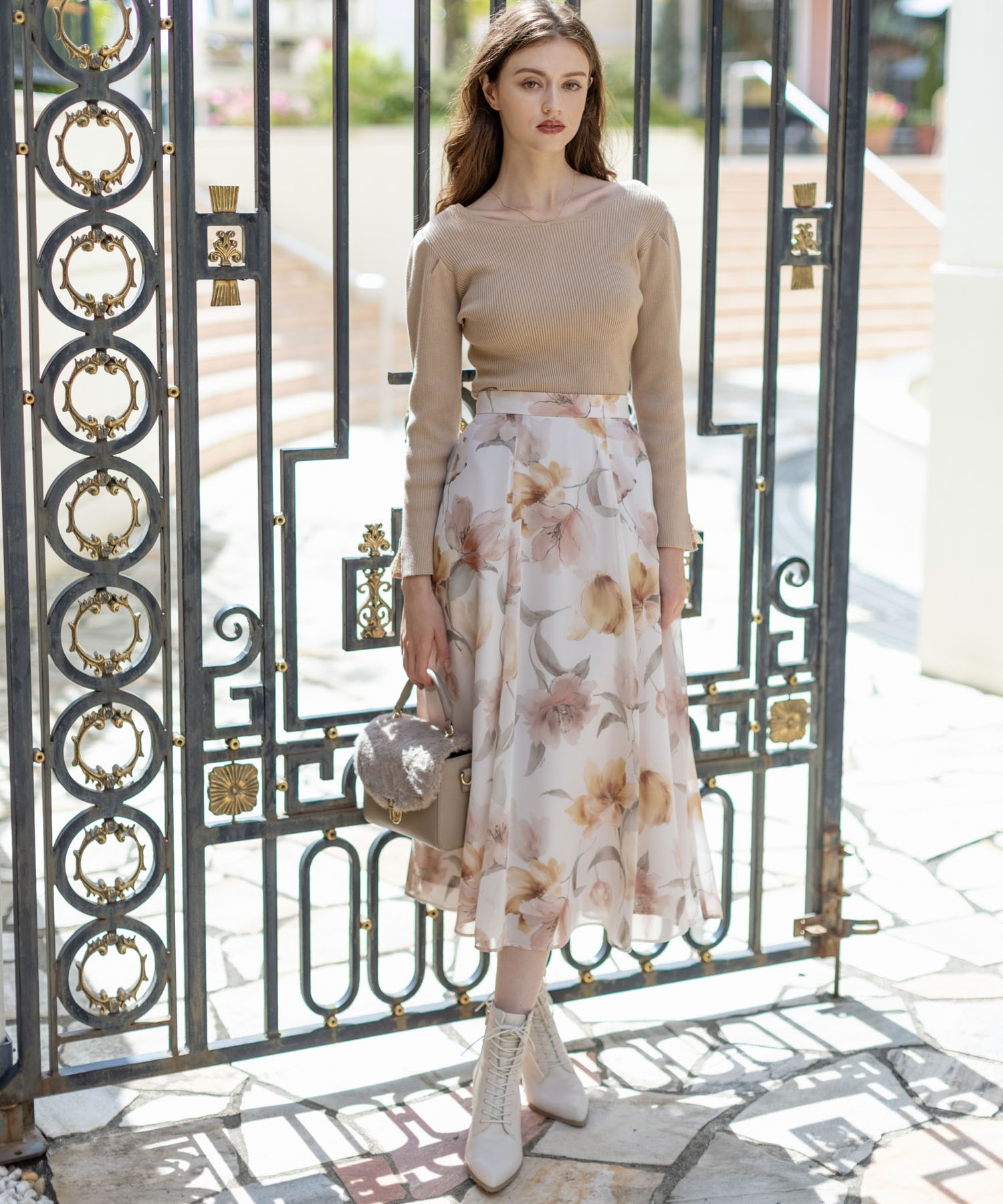 ぼかしフラワースカート | フレアスカート | NOELA OFFICIAL WEB STORE