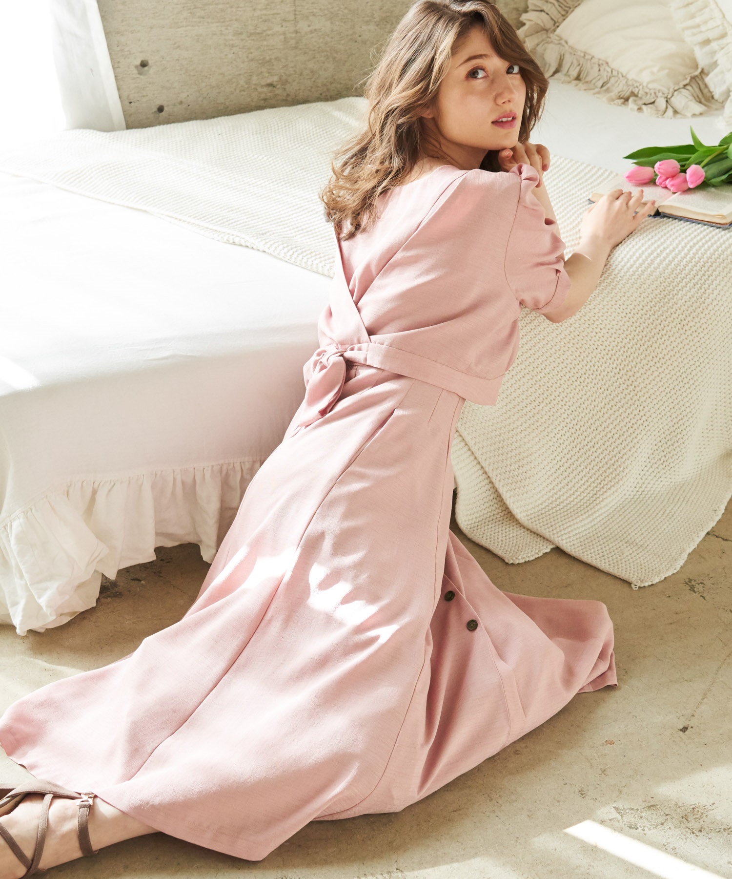 リネンタッチワンピースセット | ロングワンピース | NOELA OFFICIAL