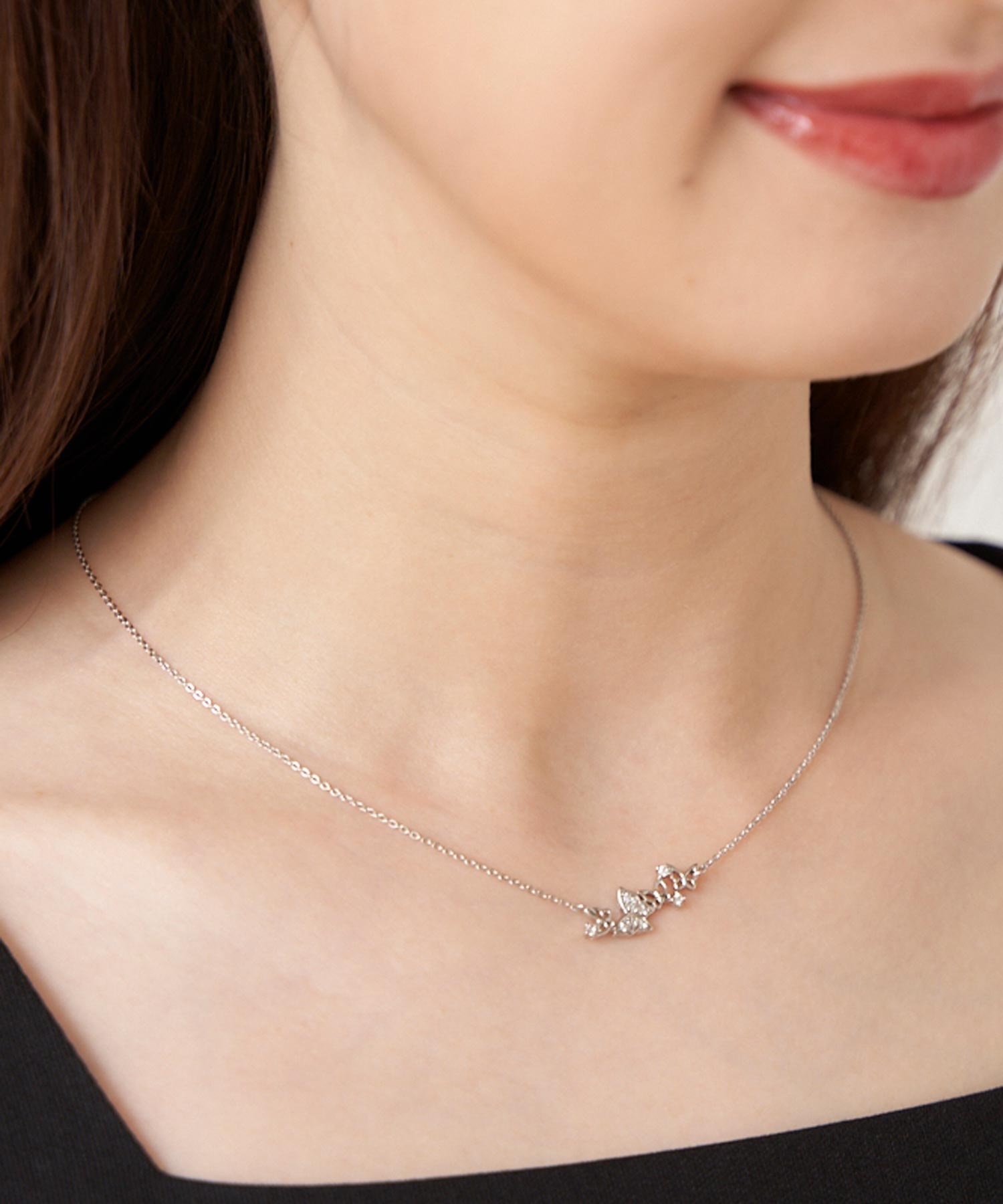 バタフライビジューミックスネックレス | ネックレス | NOELA OFFICIAL