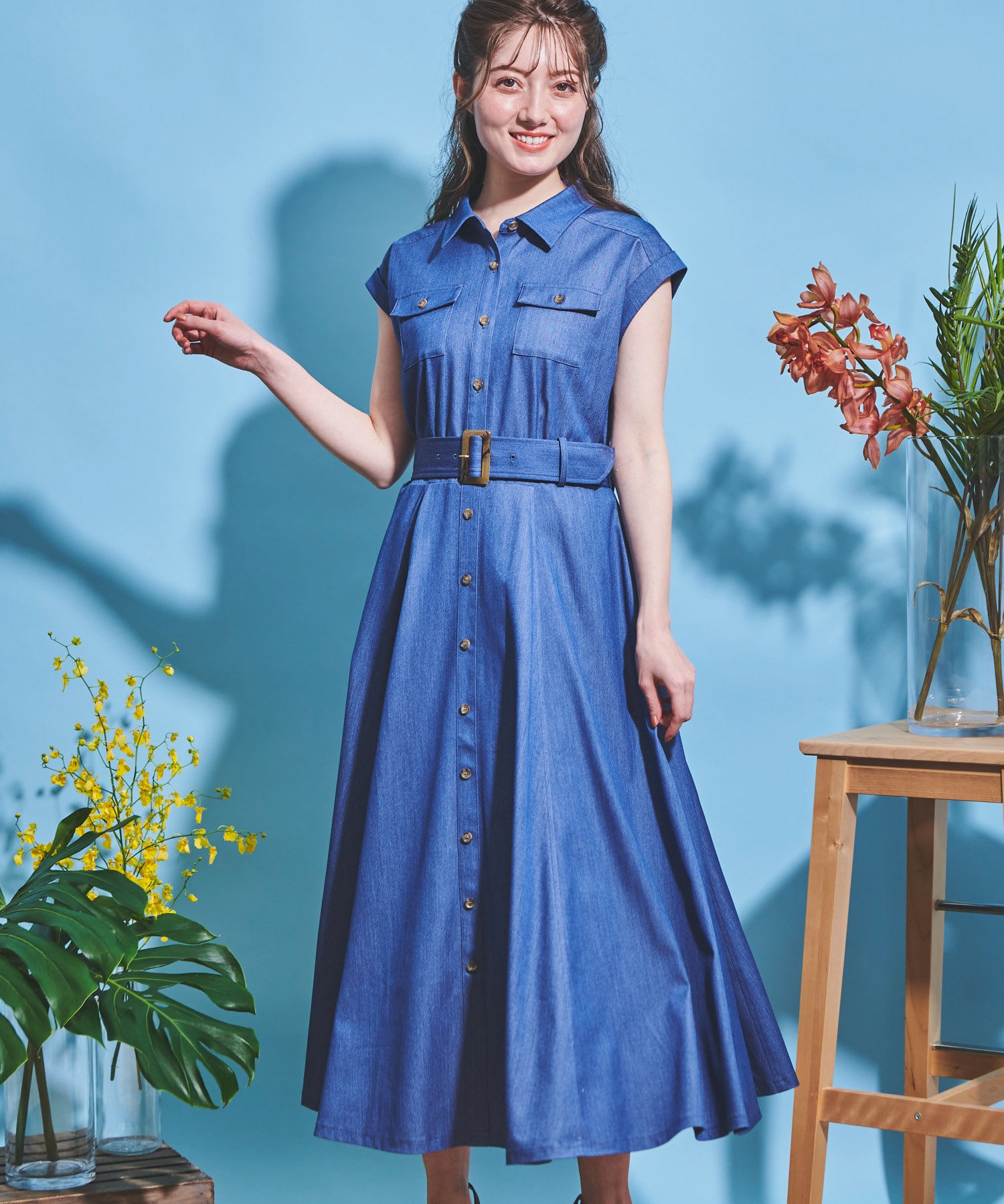 デニムシャツサマーワンピ | シャツワンピース | NOELA OFFICIAL WEB STORE