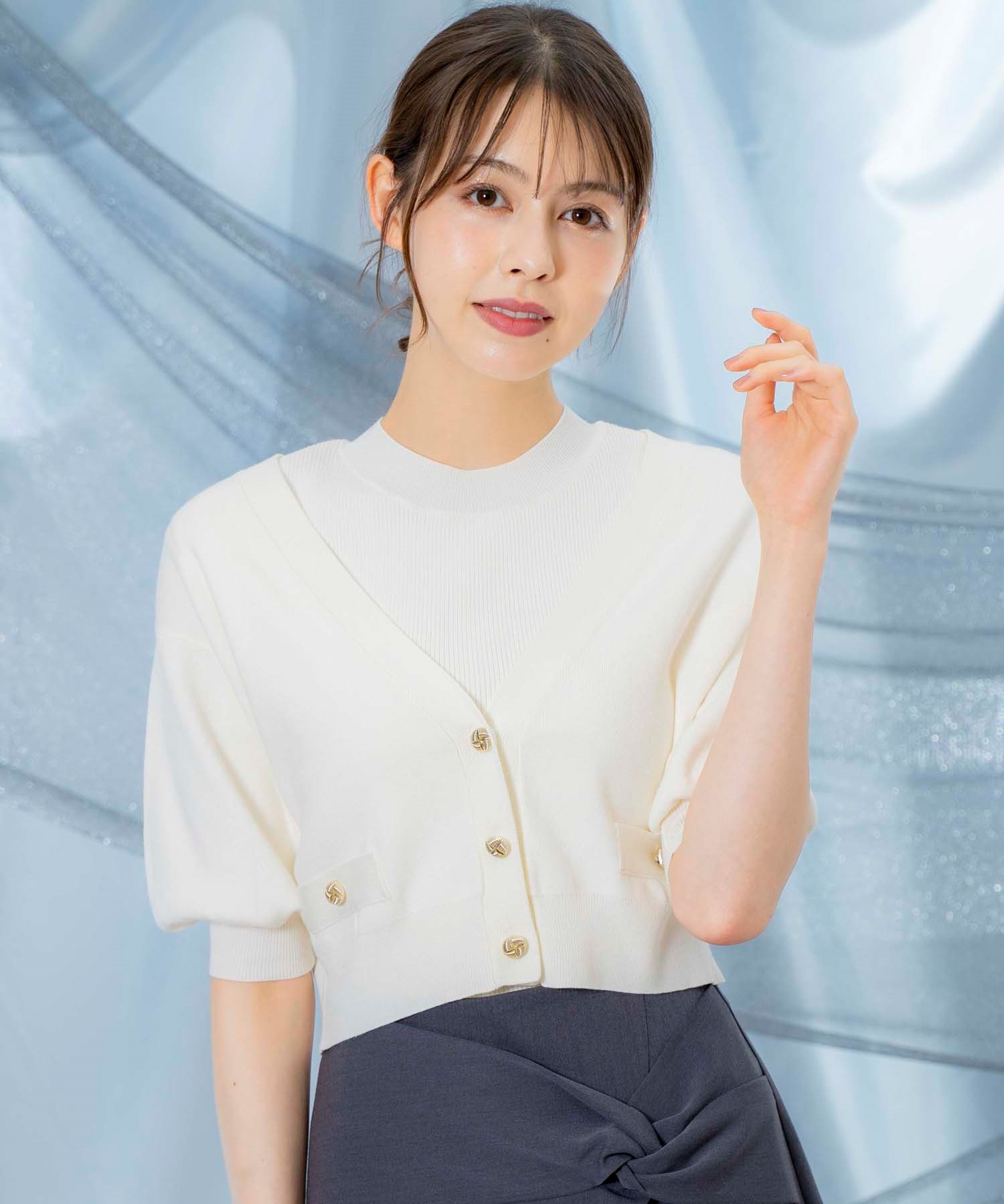 ノースリニット×6分袖カーデアンサンブル | ニット | NOELA OFFICIAL