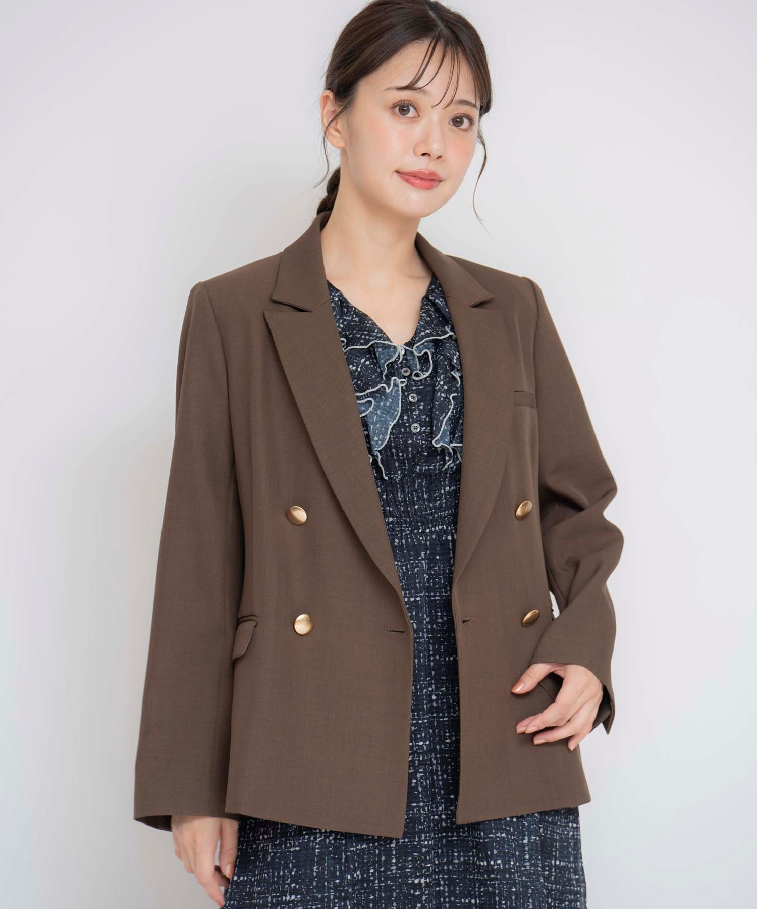 ゴールドボタンテーラードダブルジャケット | ジャケット | NOELA