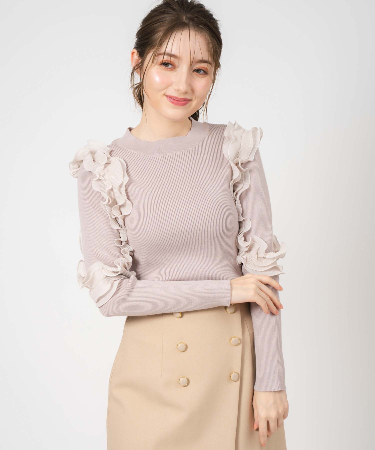 異素材フリルニット | ニット | NOELA OFFICIAL WEB STORE