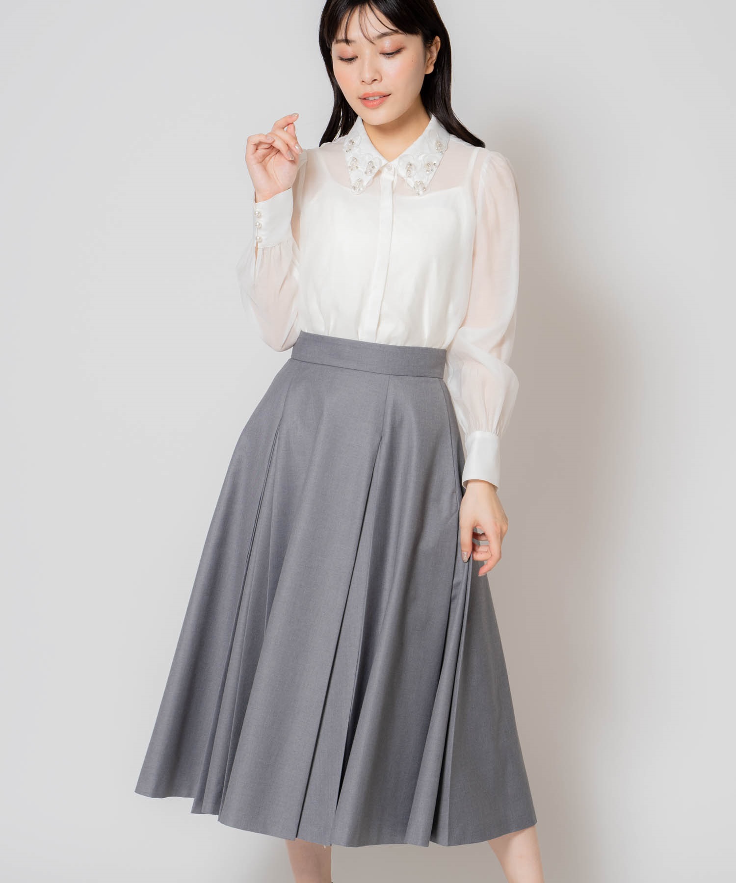 プリーツ切替スカート | フレアスカート | NOELA OFFICIAL WEB STORE