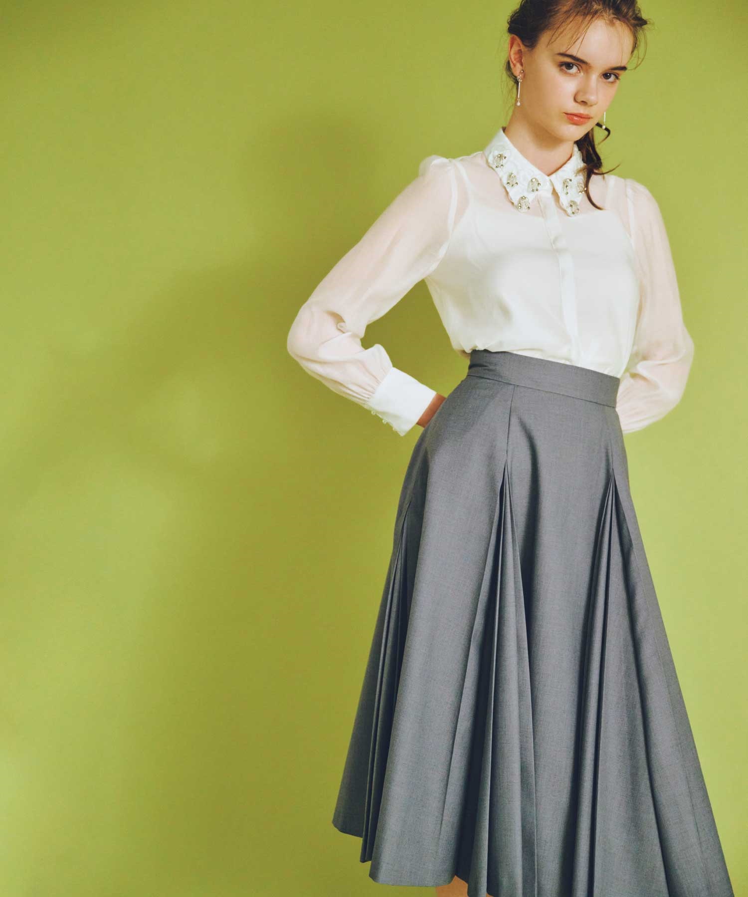 プリーツ切替スカート | フレアスカート | NOELA OFFICIAL WEB STORE