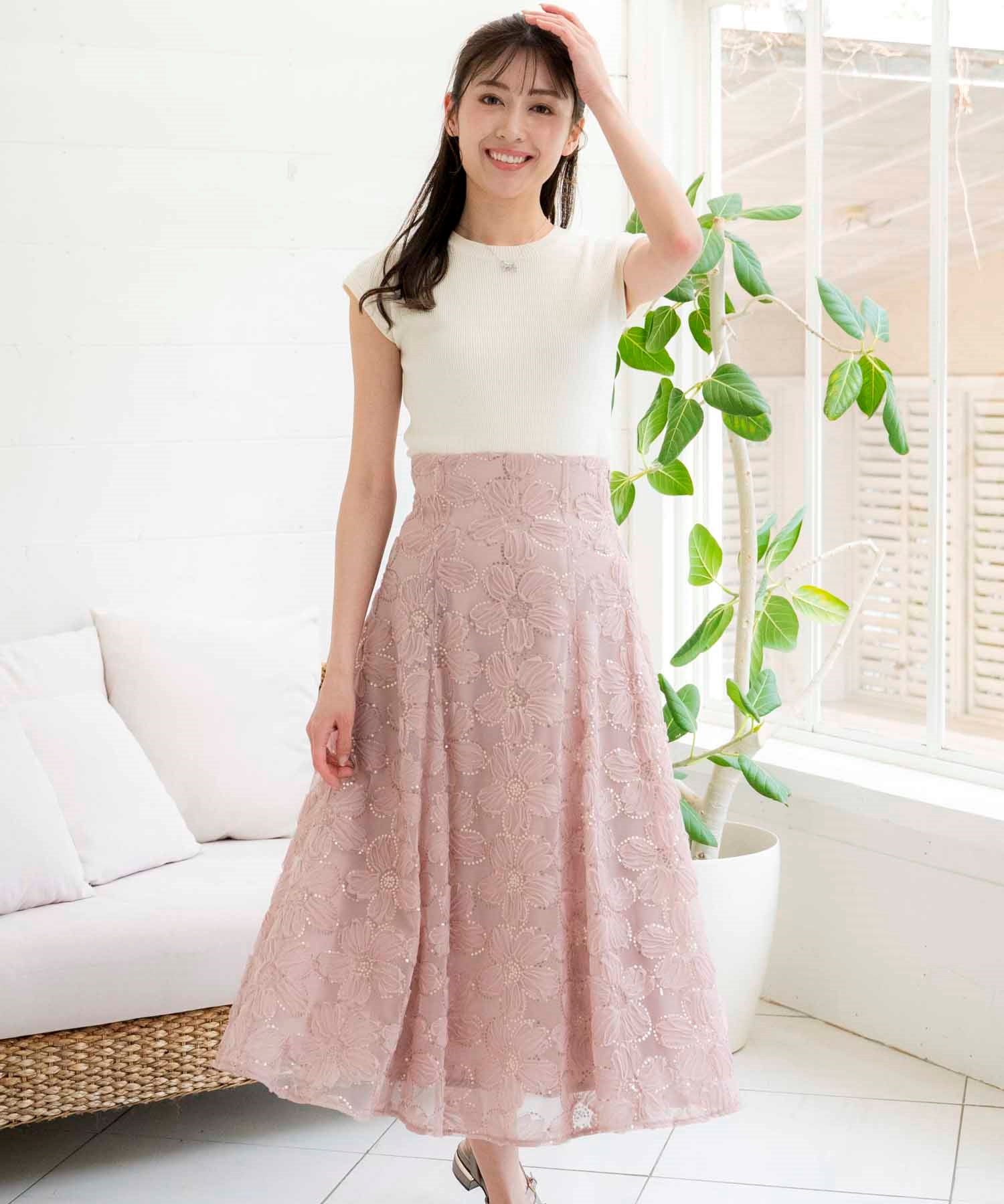 スパンコールチュールスカート | フレアスカート | NOELA OFFICIAL WEB