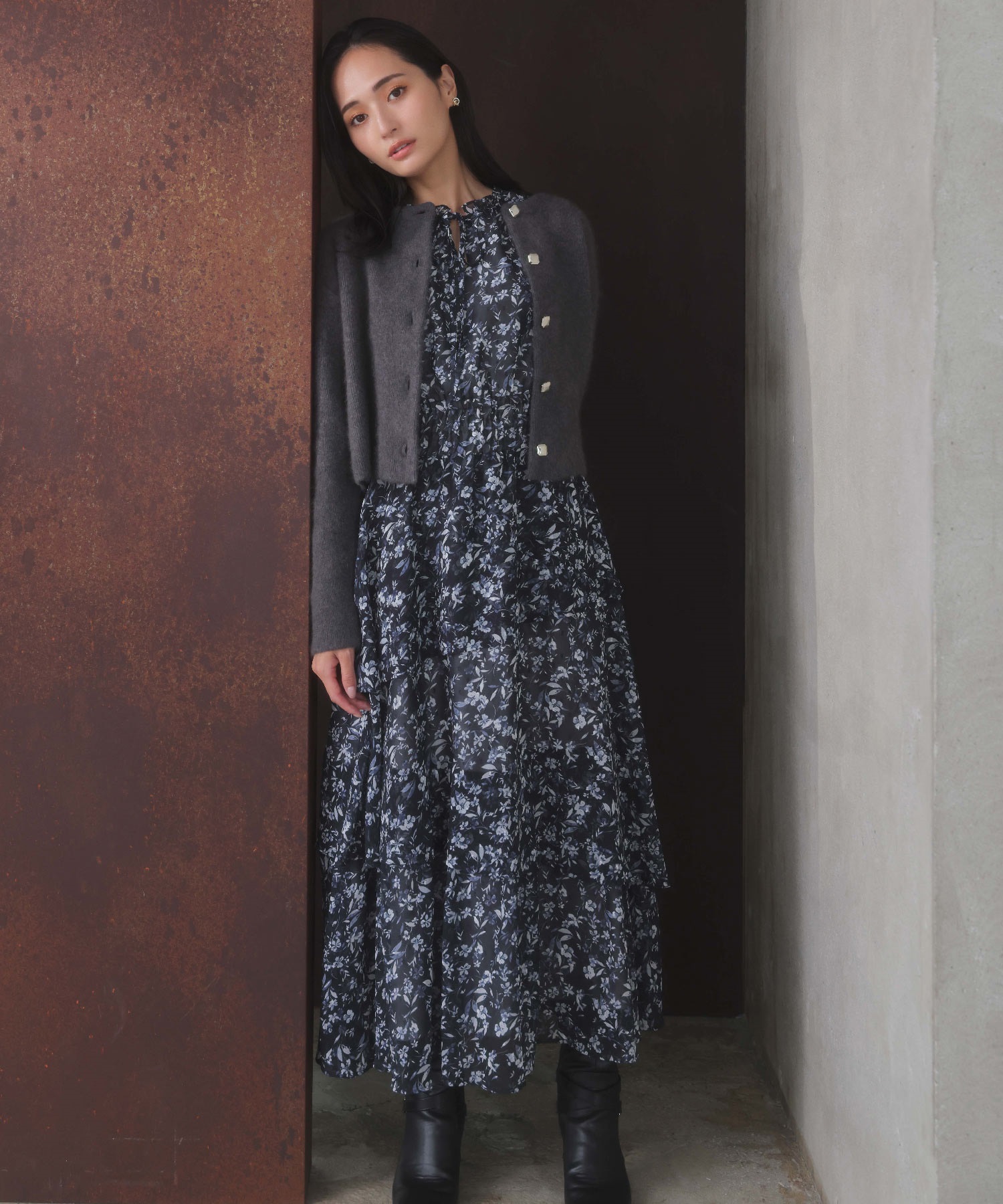 15周年】タイニーフラワードビードットワンピース | ロングワンピース