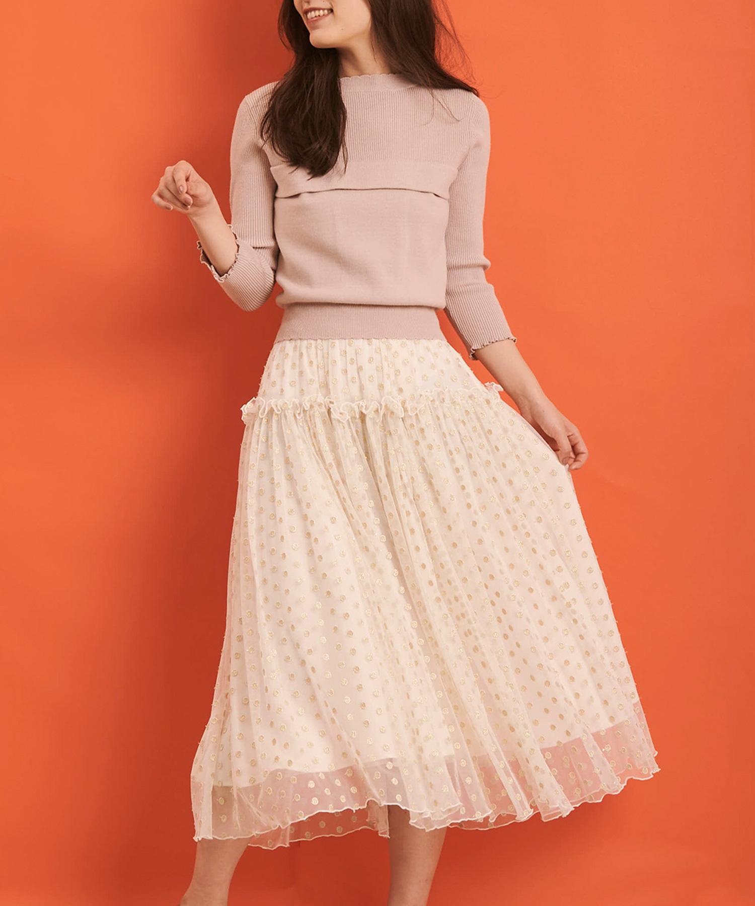 ドットチュールスカート | フレアスカート | NOELA OFFICIAL WEB STORE