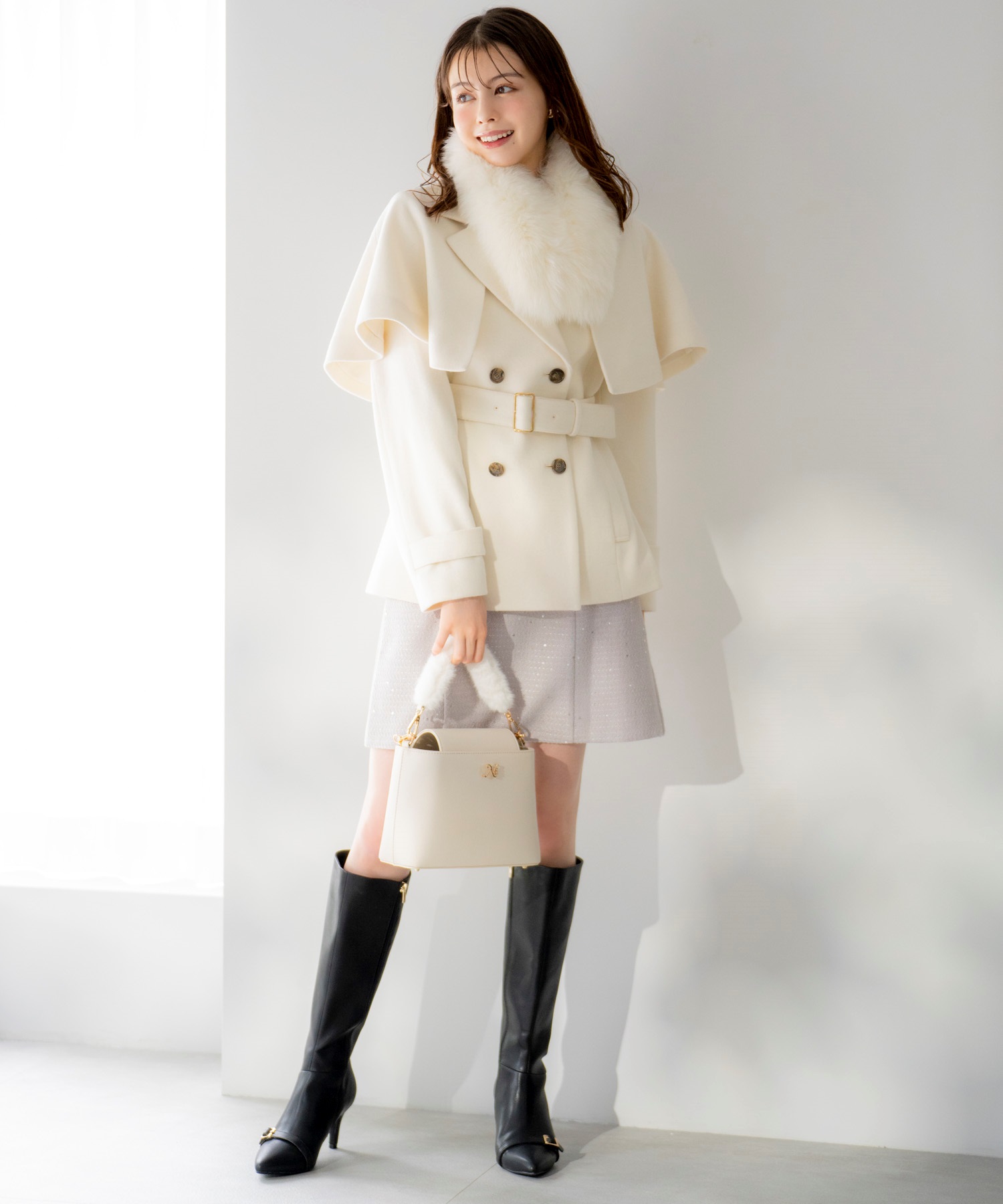 ケープ2WAYミディウールコート | コート | NOELA OFFICIAL WEB STORE