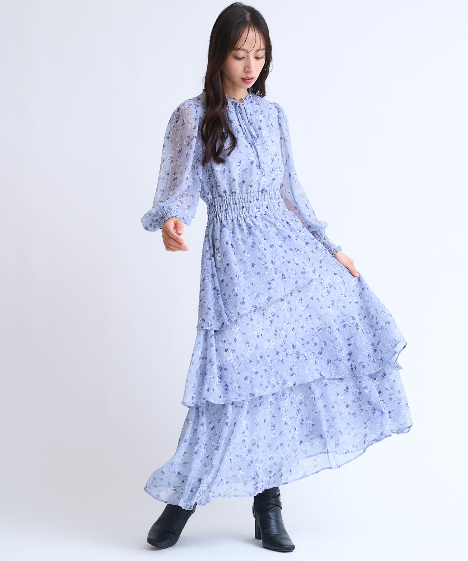 15周年】タイニーフラワードビードットワンピース | ロングワンピース