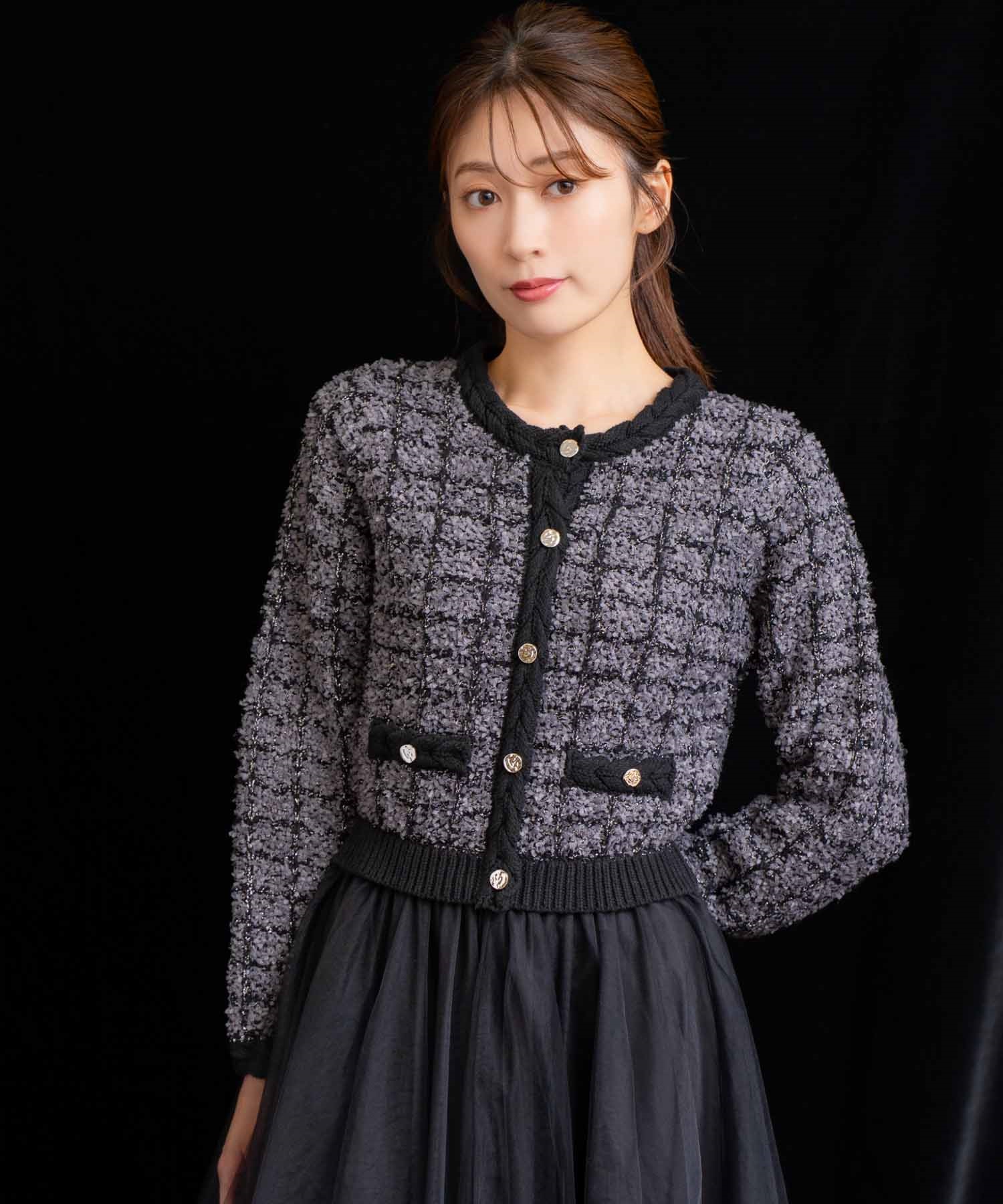 15周年】ツイードチュールドッキングワンピース | ニットワンピース