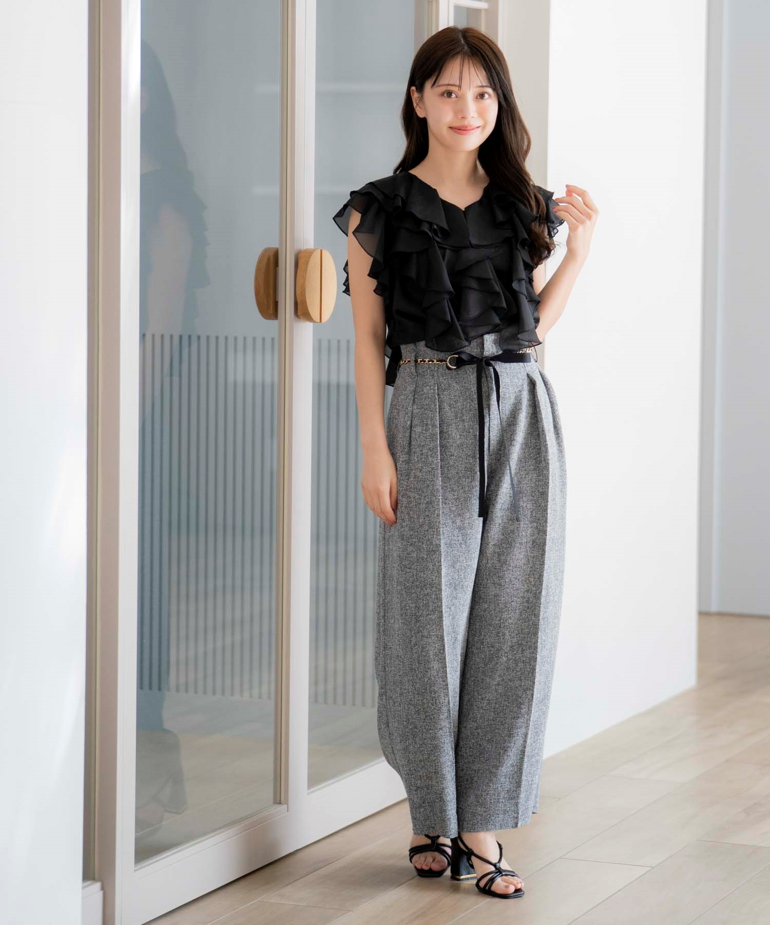 SSサイズあり】チェーンベルト付きワイドパンツ | その他パンツ