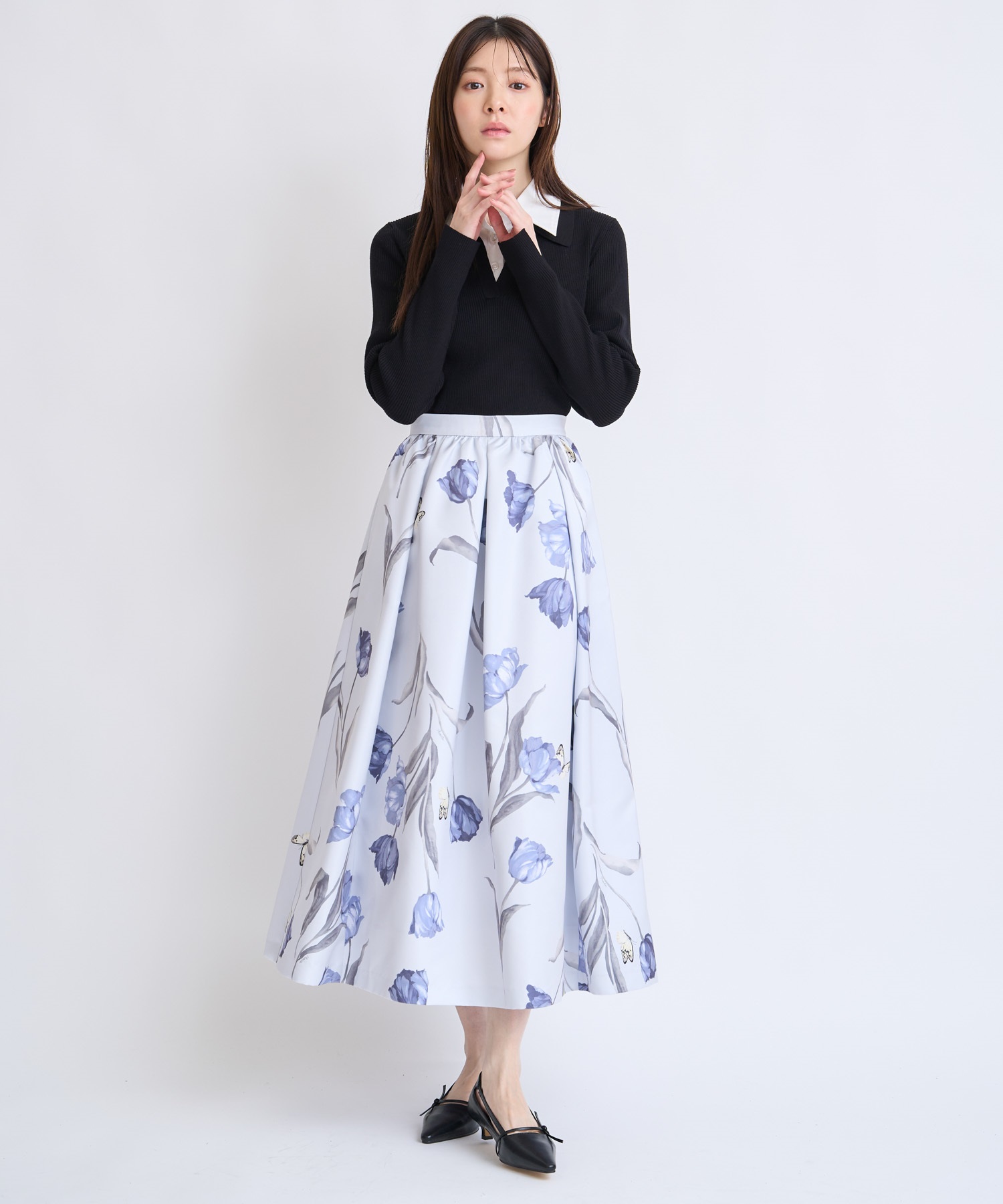 チューリッププリントフレアスカート | フレアスカート | NOELA