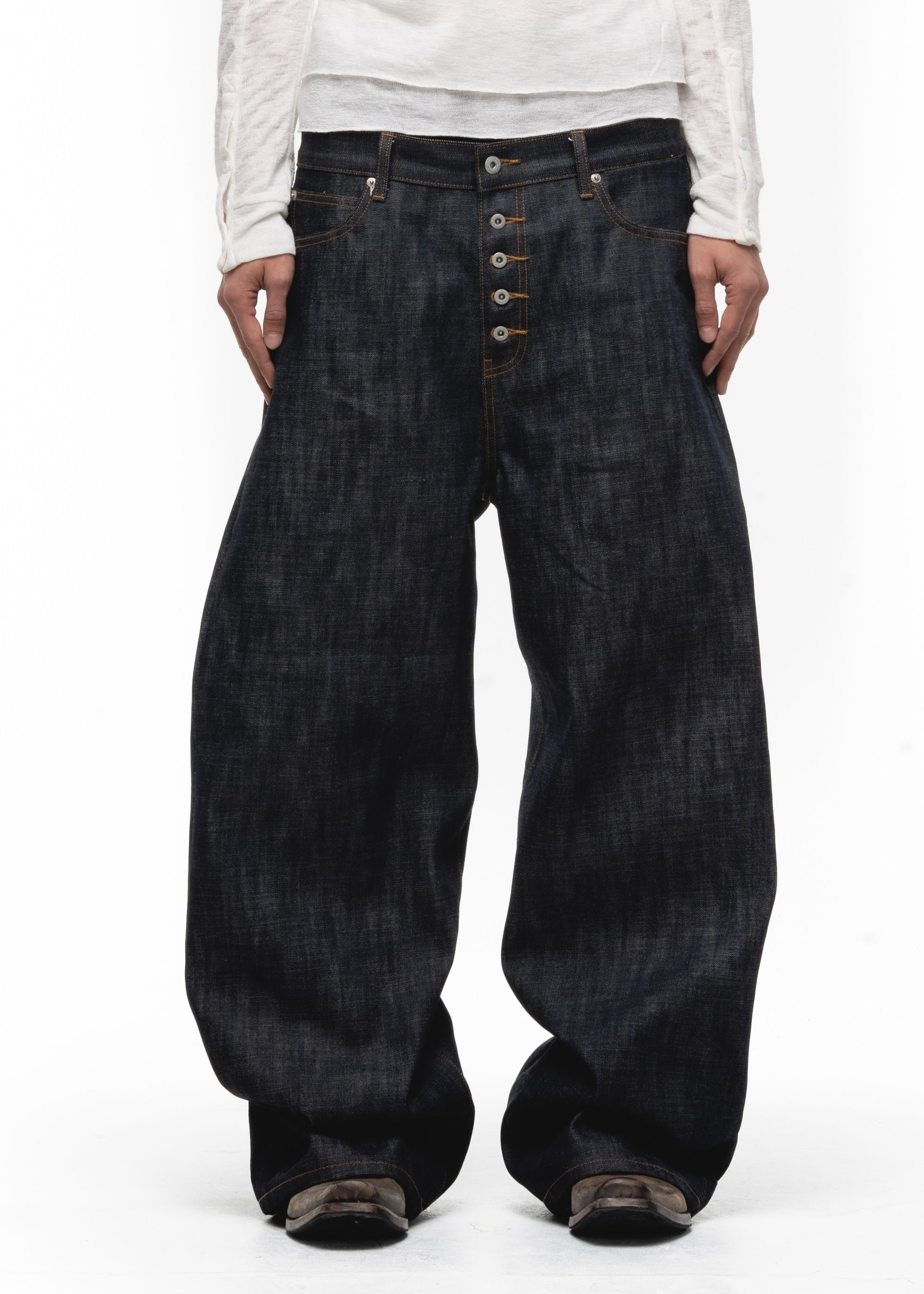 NO FAITH STUDIOS ワイドデニム ブラック Mサイズ M NO FAITH STUDIOS