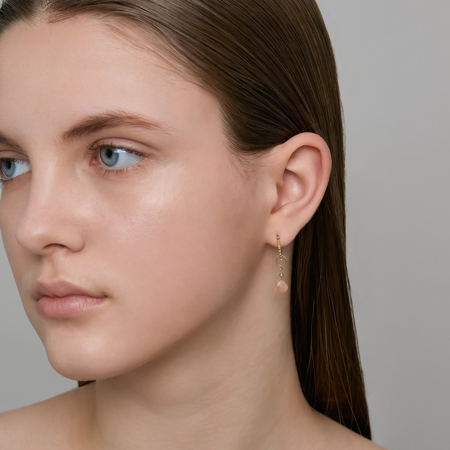 Tiny Charm】K10ムーンストーンチャーム｜ピアスチャーム｜ノジェス