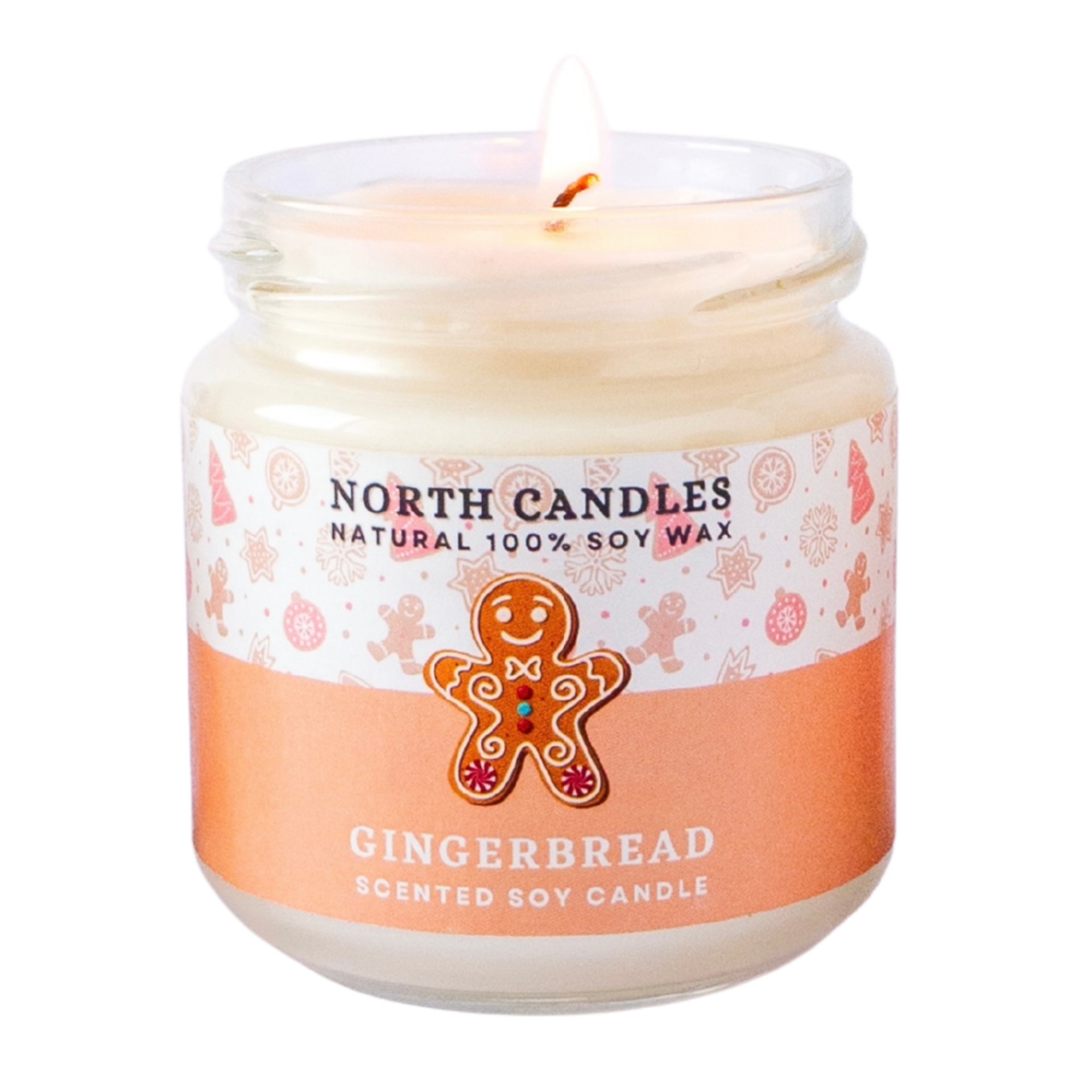 North Candles Gingerbread Candle - Cozy Spiced Christmas Scent Japan