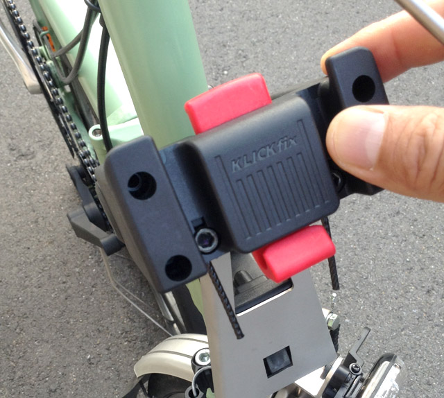 Brompton純正キャリアブロックにリクセンのアダプターを取り付け