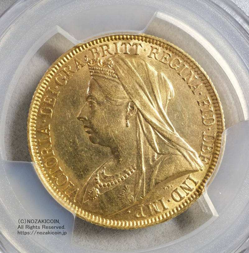 イギリス 2ポンド金貨 ビクトリア女王 1893年 PCGS AU58 – 野崎コイン