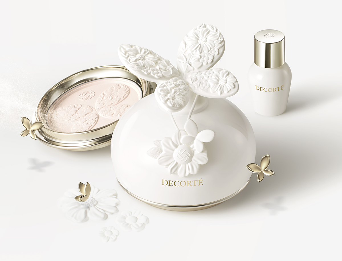コスメデコルテ最高品質の限定フェイスパウダー誕生。花々と蝶に包まれ