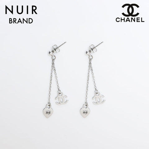 シャネル CHANEL ココマーク チェーン ピアス シルバー WS8104 – NUIR