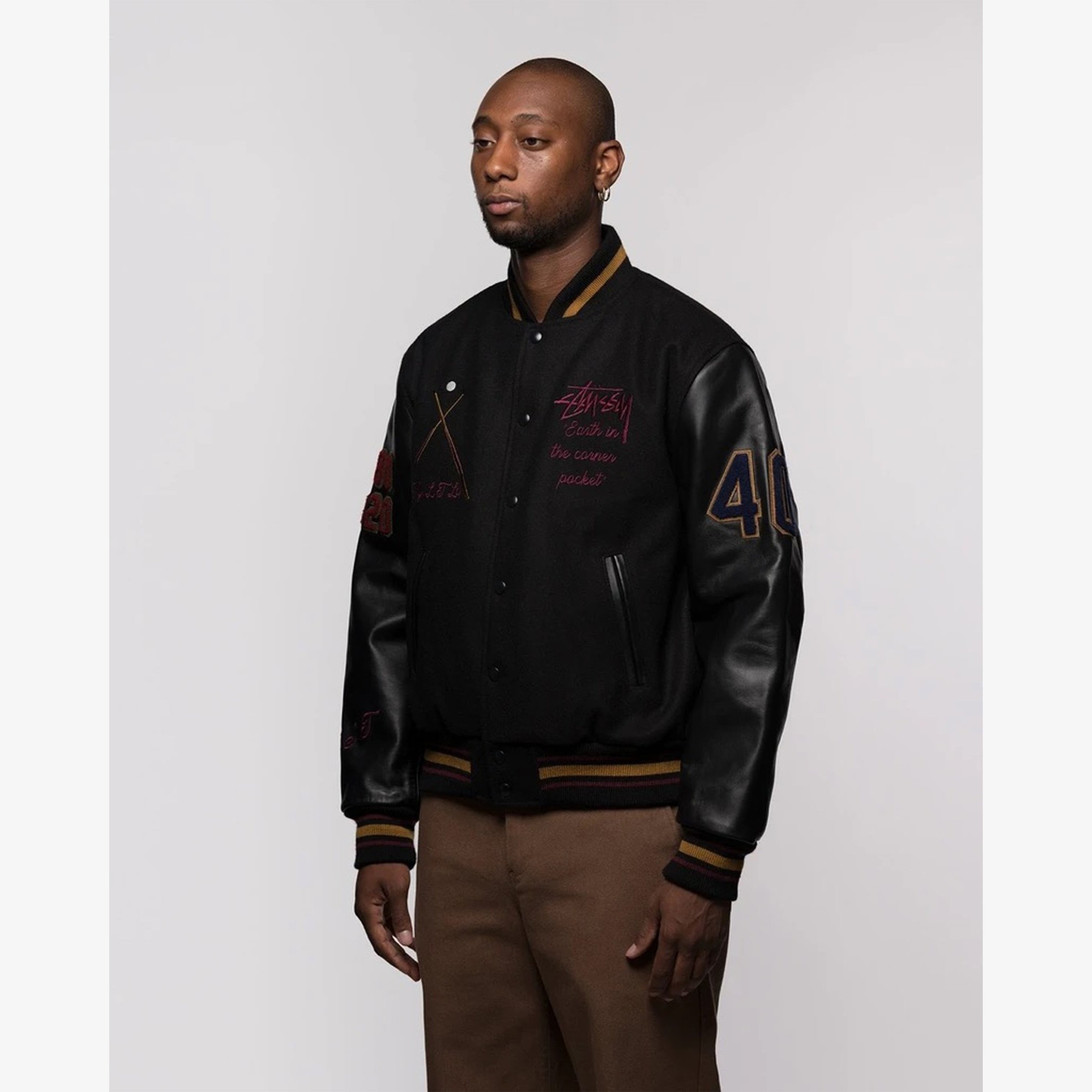 STUSSY 40TH ANNIVERSARY VARSITY JACKET – OBTAIND