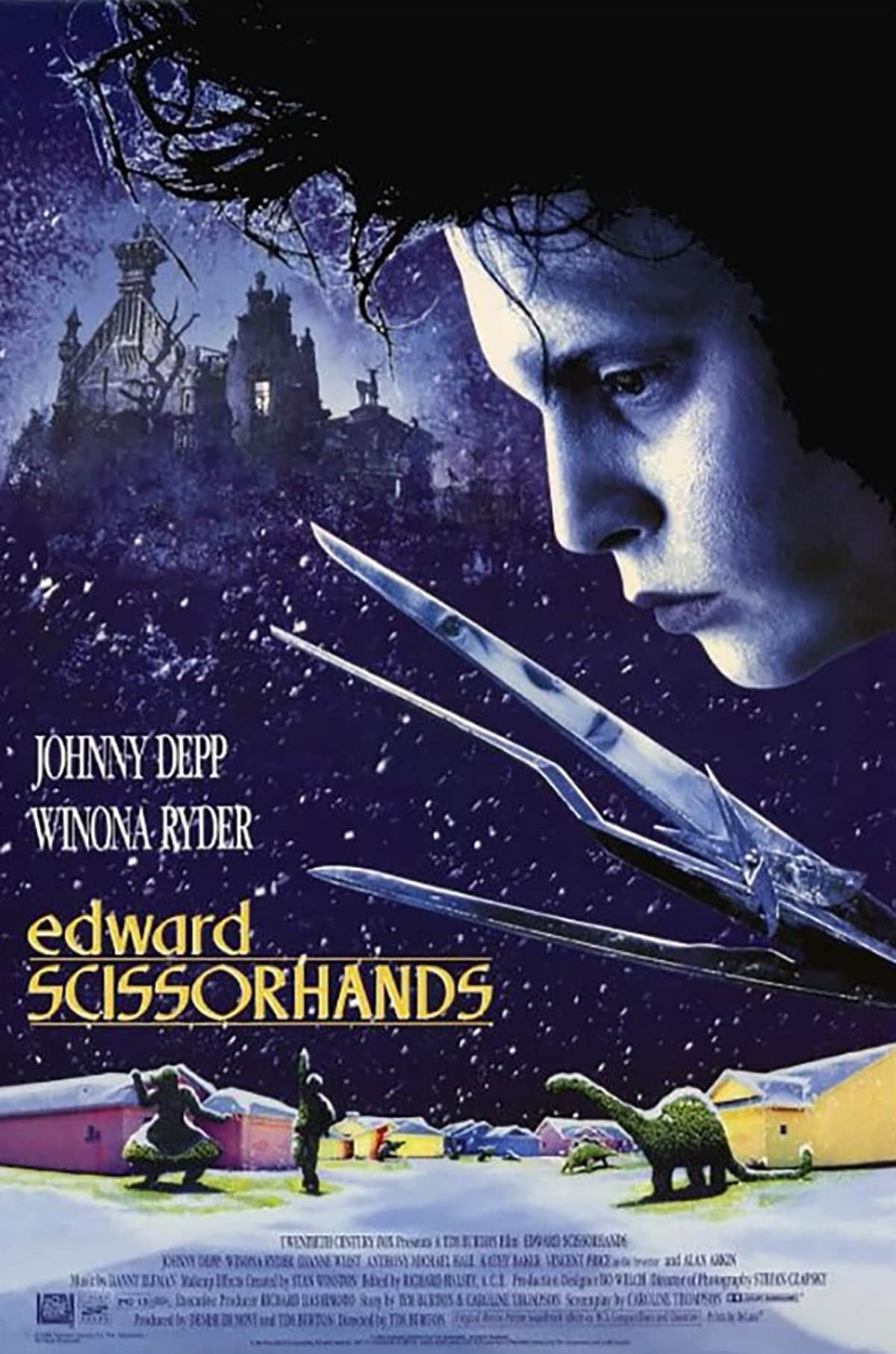 ティムバートン監督 ジョニーデップ主演の映画 シザーハンズのスノー